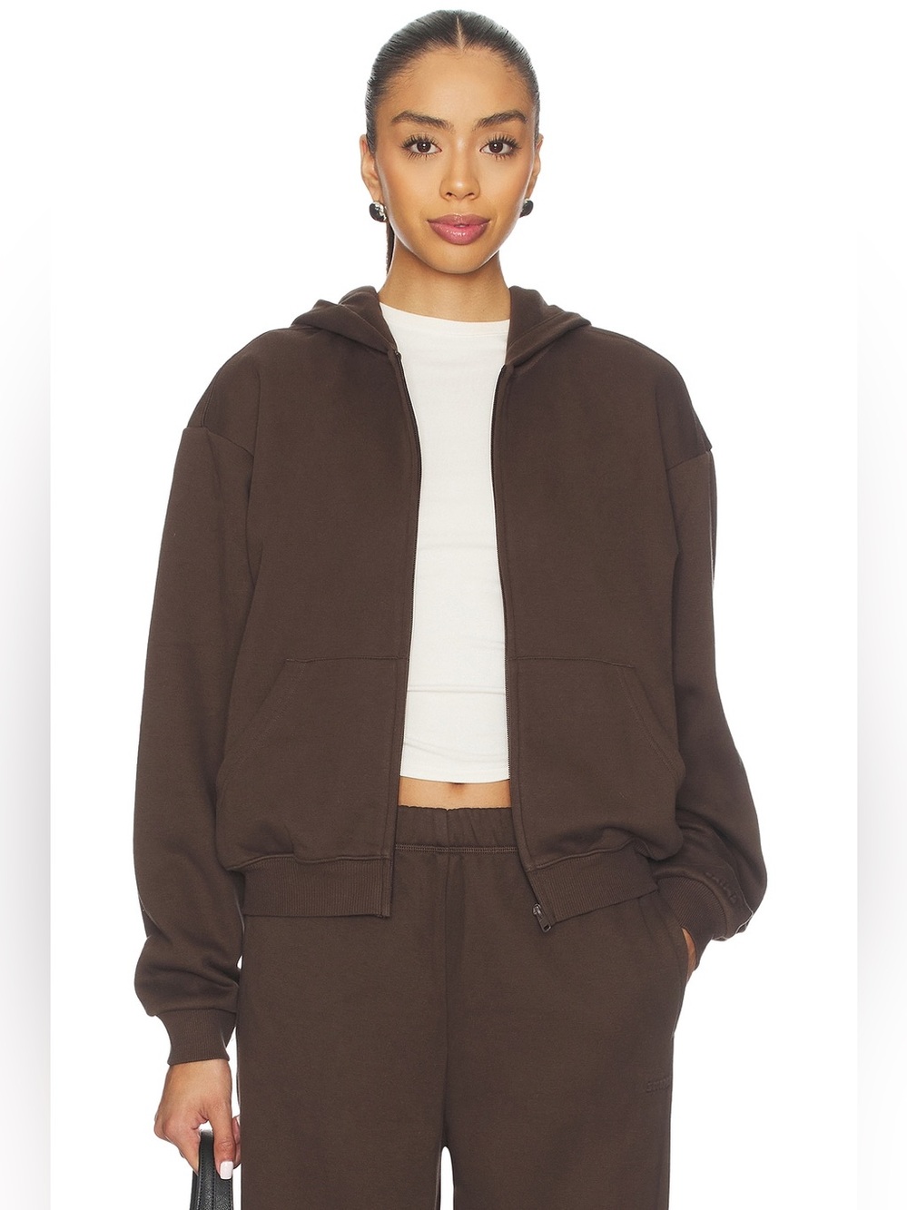 SKIMS Full Zip Fleece Hoodie - Size - Medium